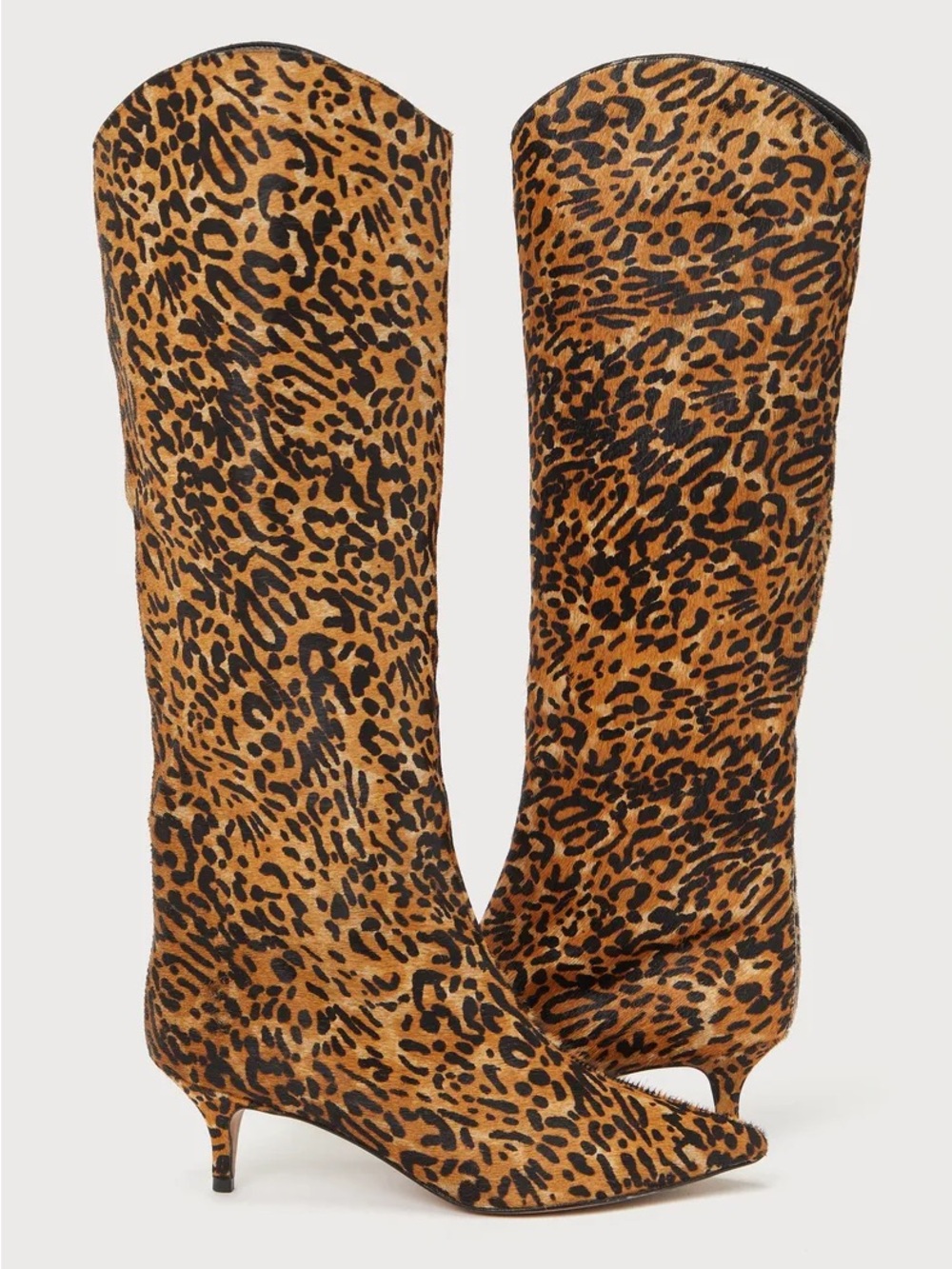 SCHUTZ Maryana Natural Calf Hair Leather Knee-High Boots - Picture 4 of 12